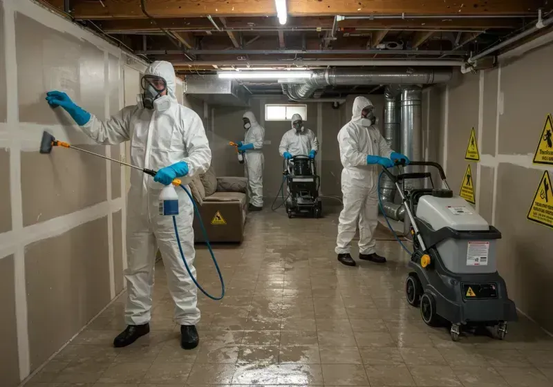 Basement Moisture Removal and Structural Drying process in Columbia County, WI